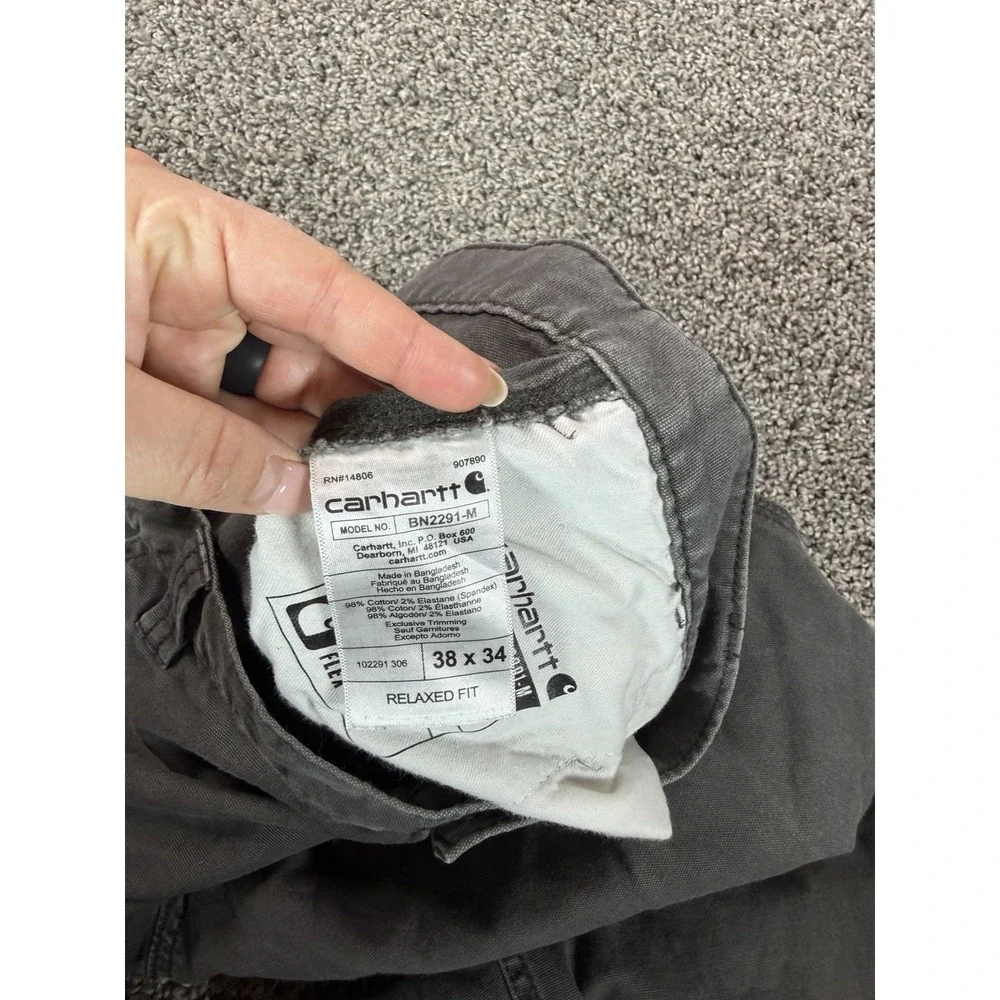 Carhartt Rugged Flex Relaxed Fit Pants Men's Size 38X30 Gray Workwear